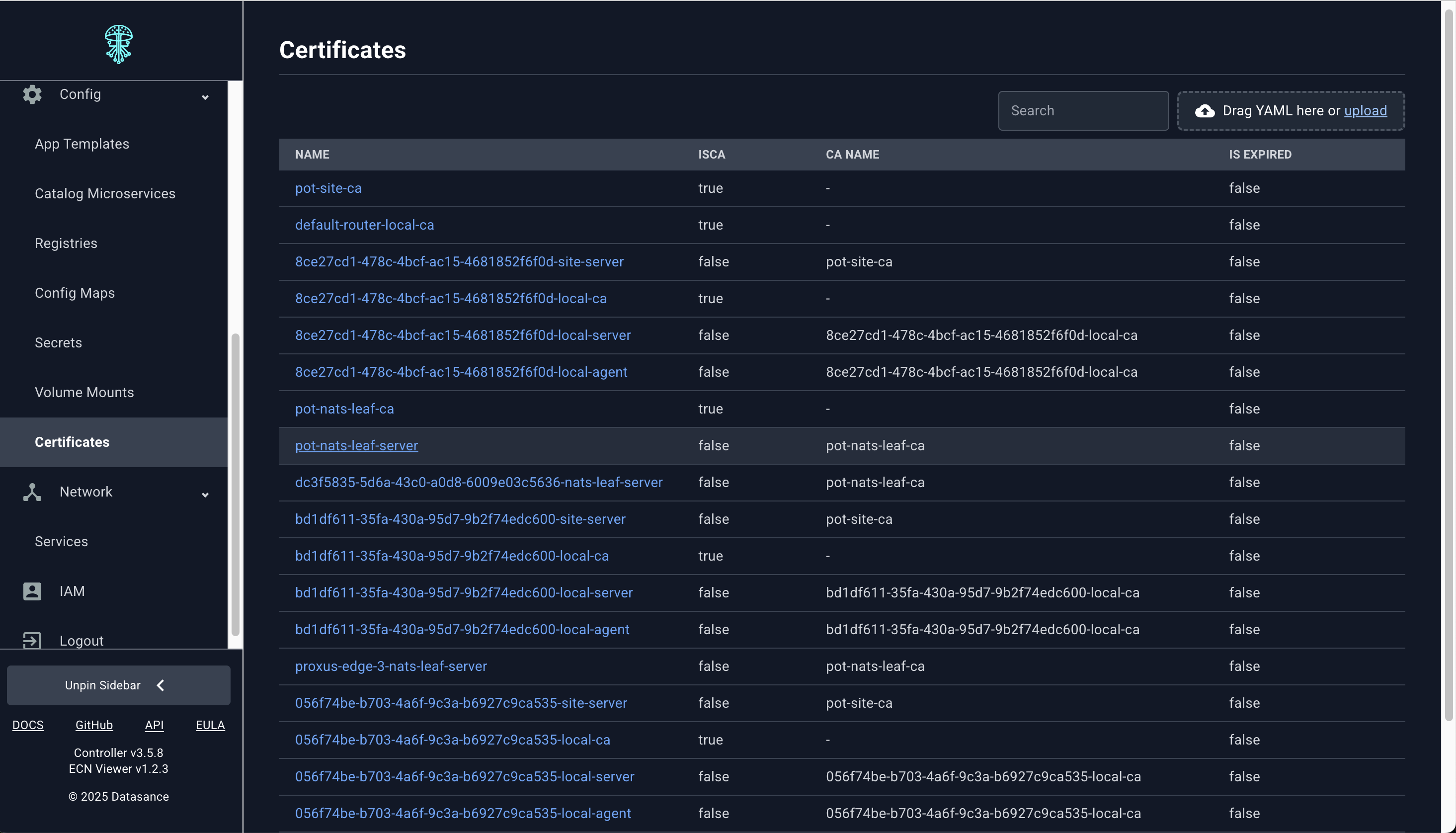 Certificate management for site and local CAs