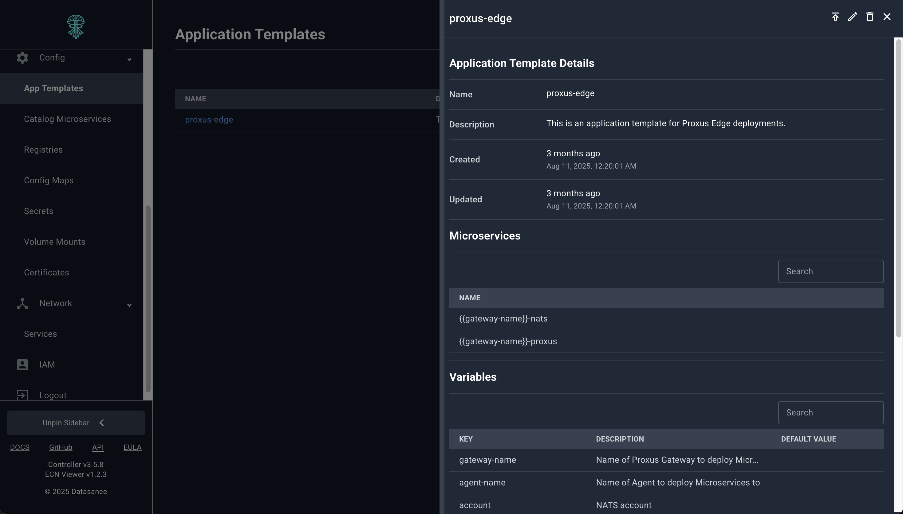Application template designer