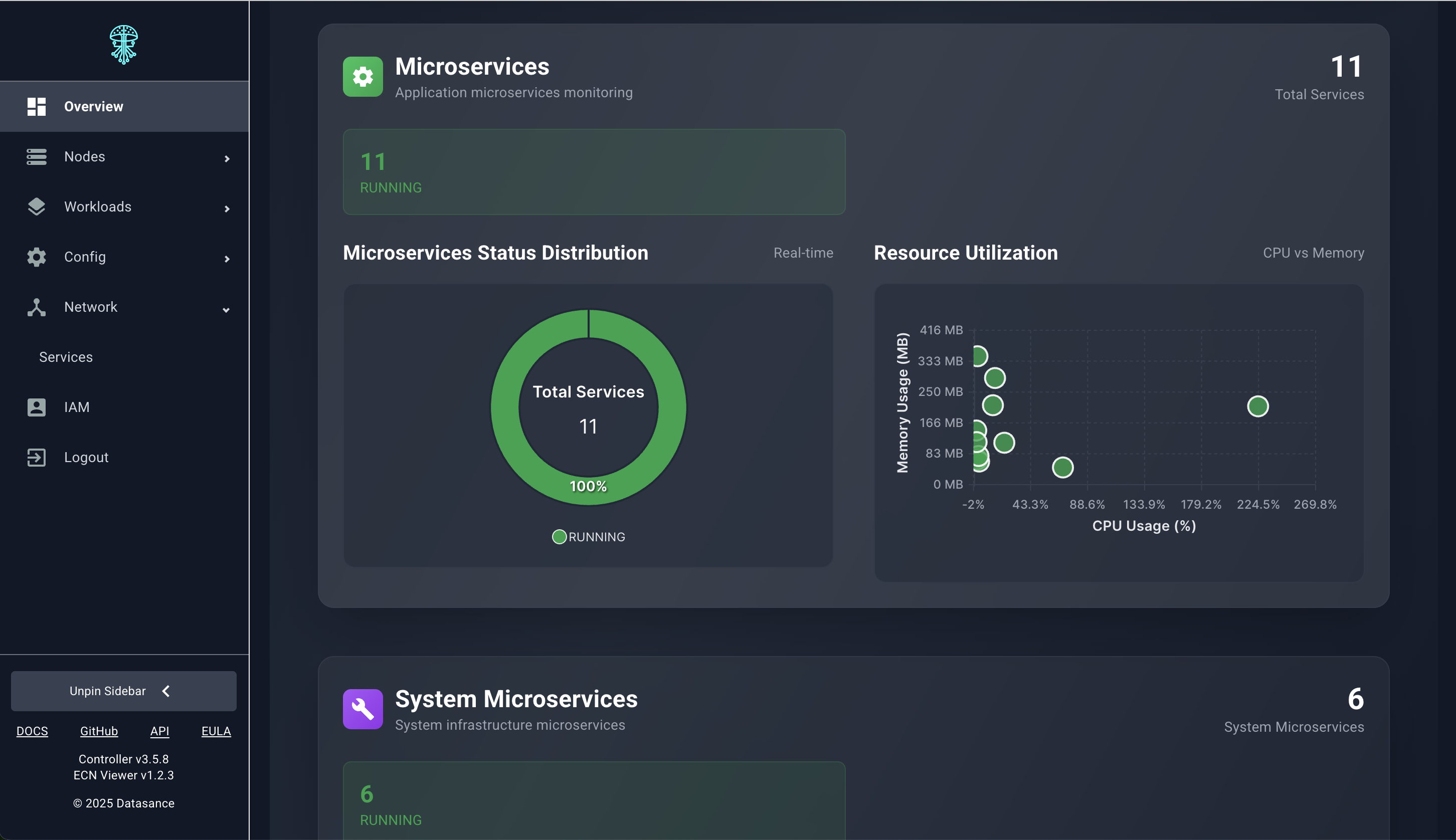 Timeline and workload density widgets