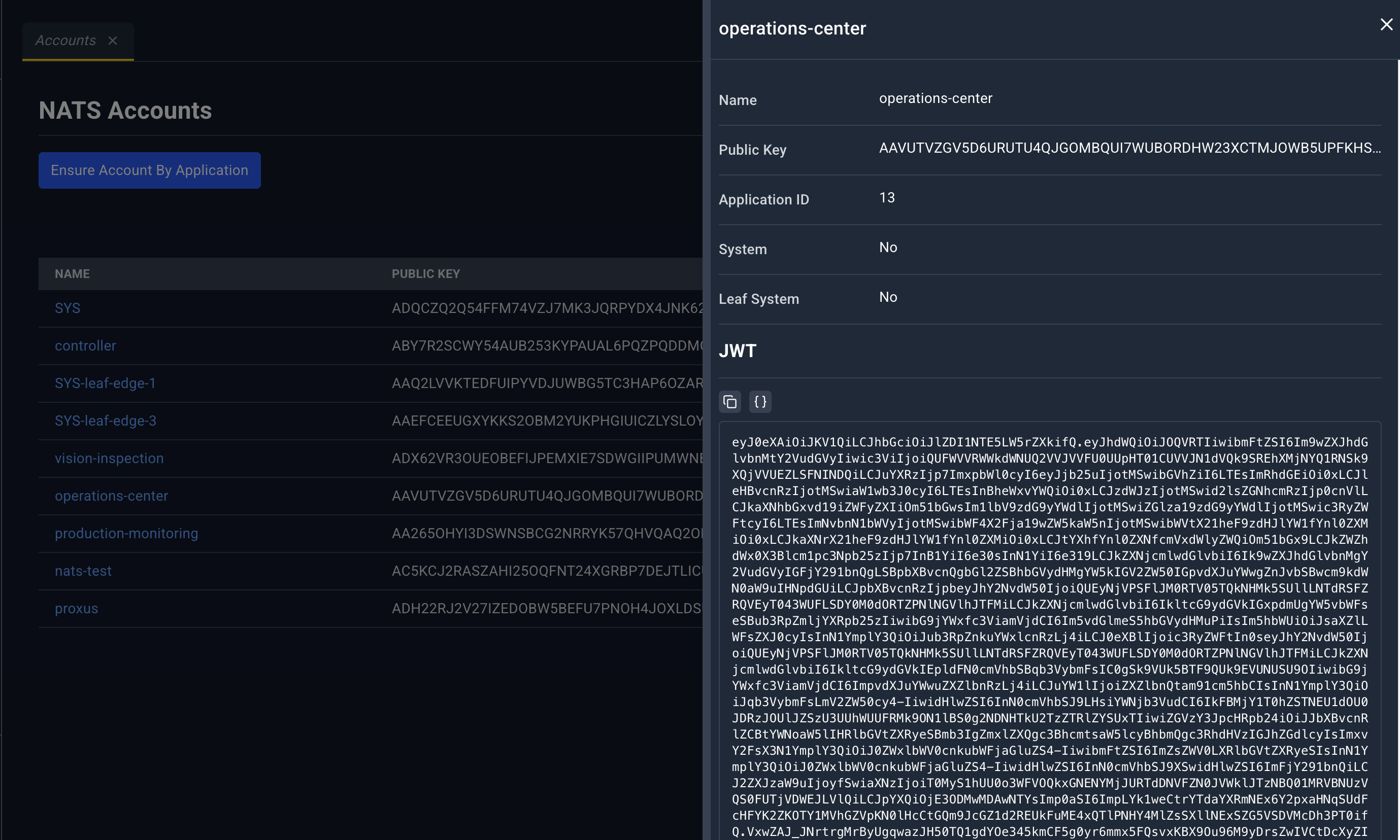 Account detail