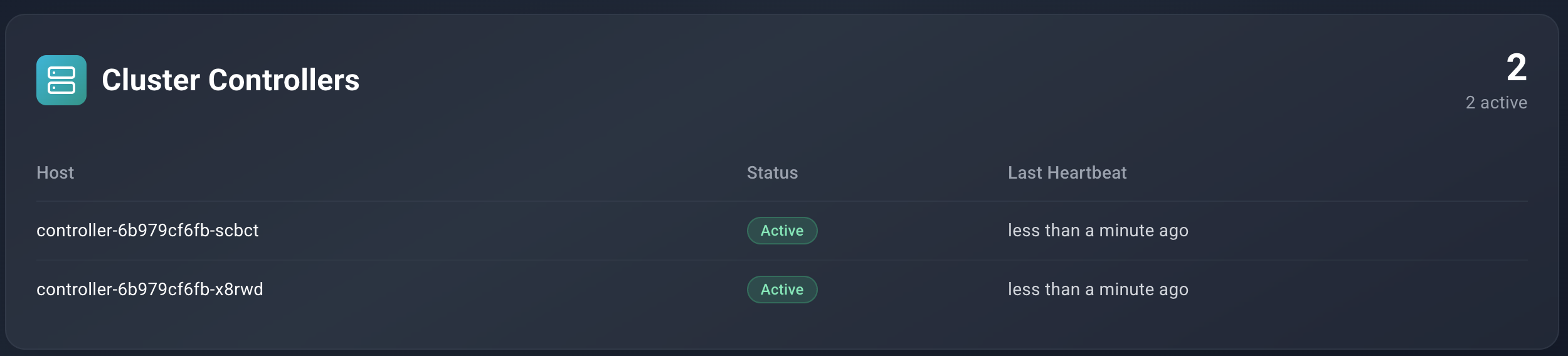 Cluster controllers