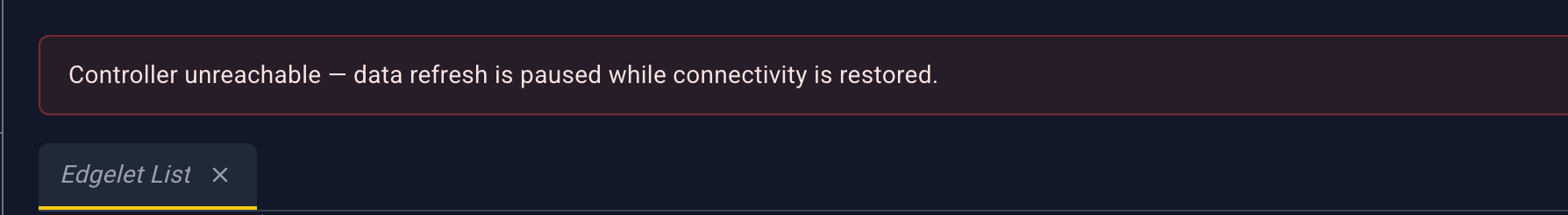 Controller unreachable