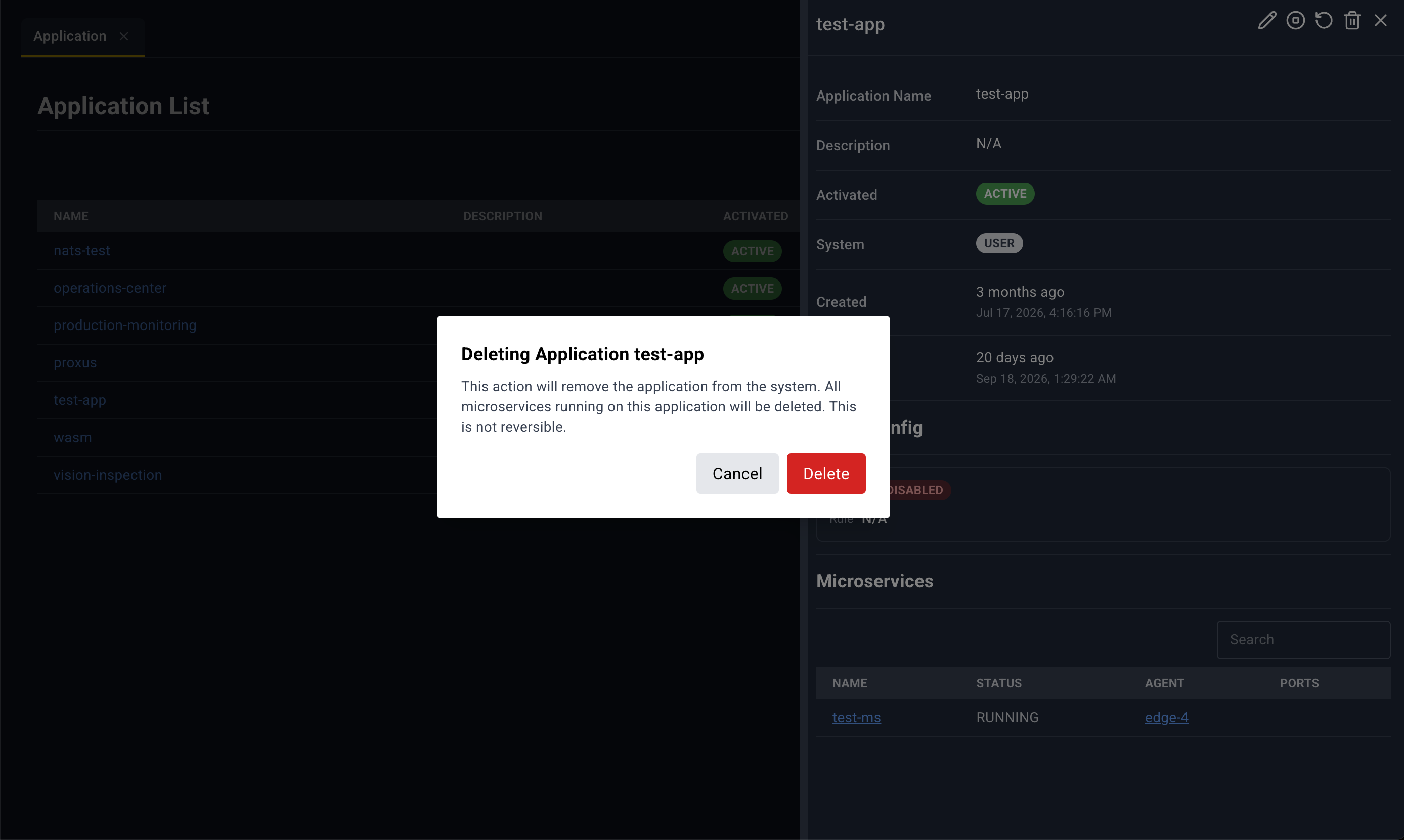 Confirm dialog