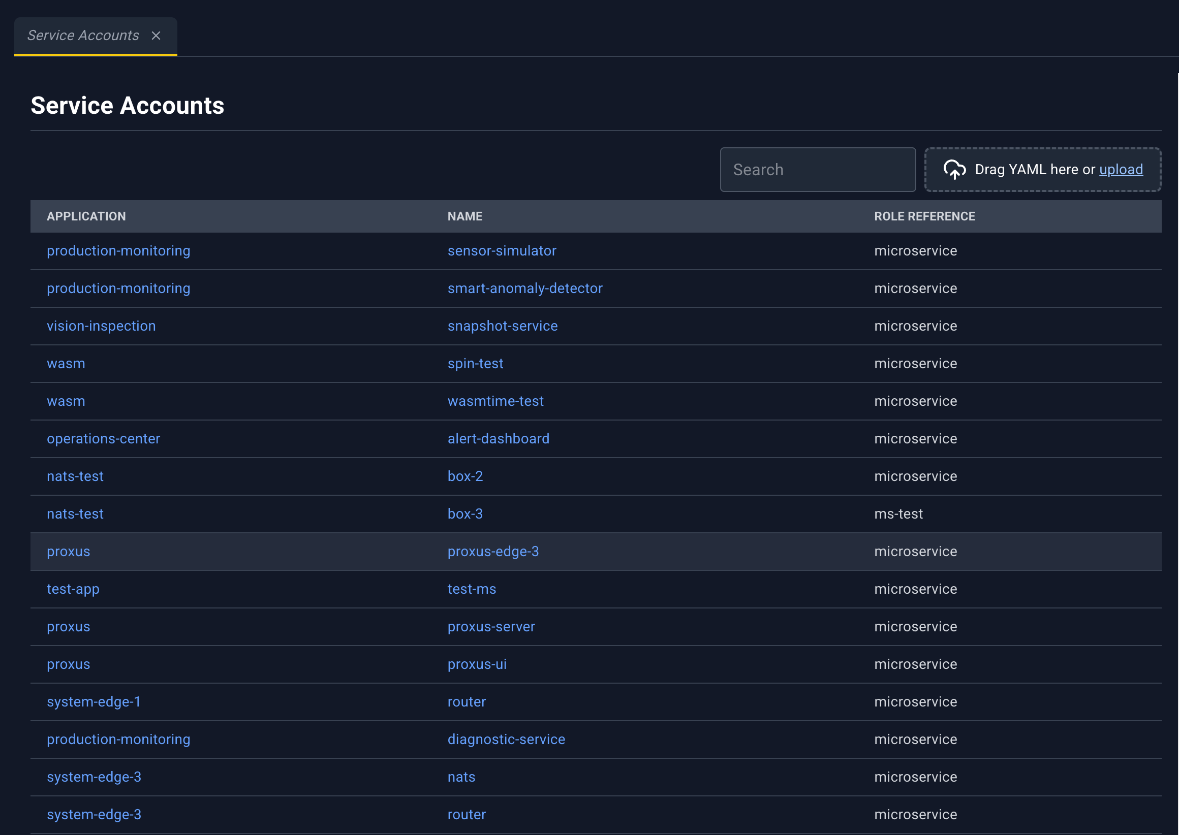 Service accounts