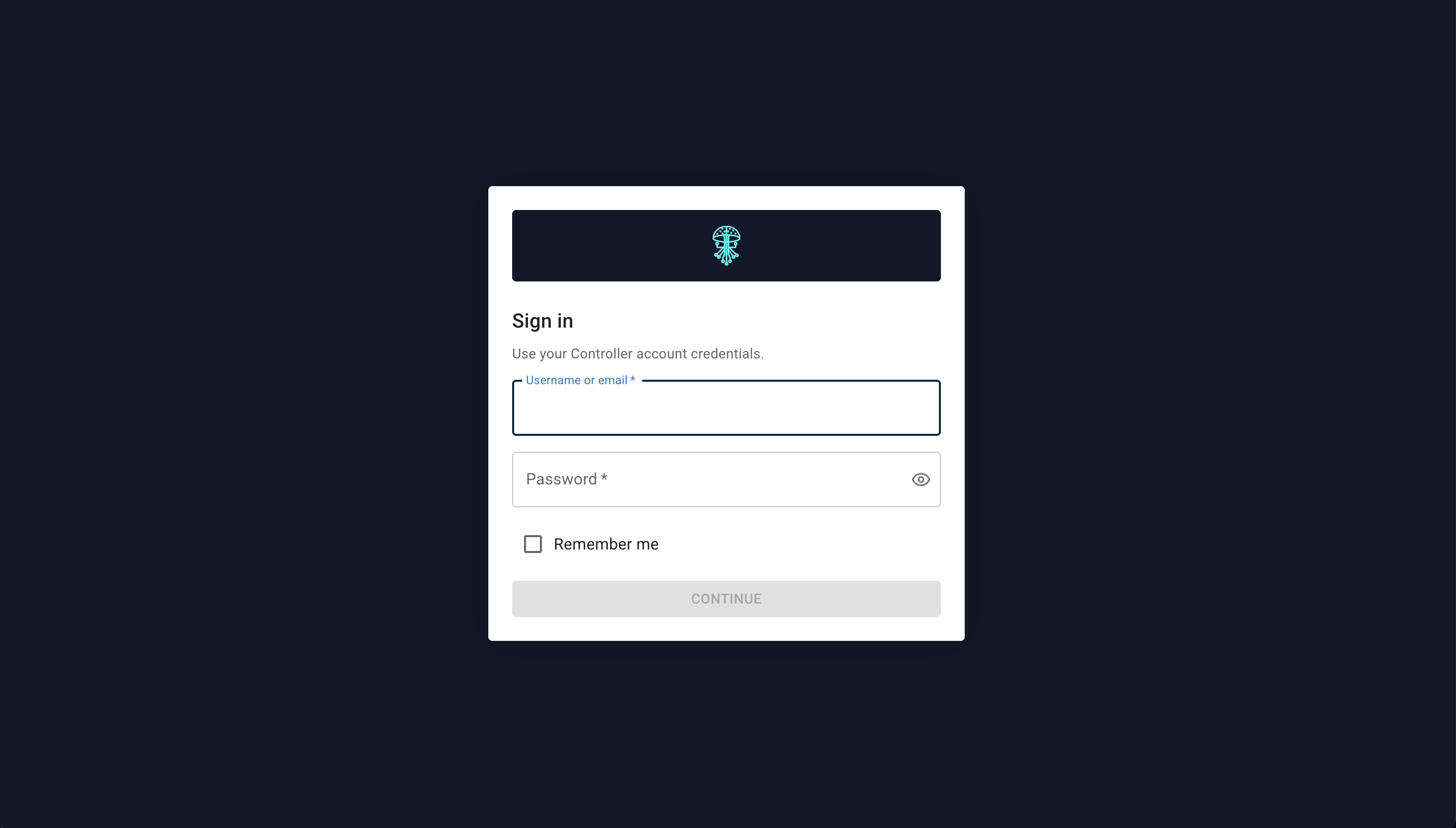 Credentials step